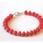 Coral  & Sterling Silver Bracelet or Anklet