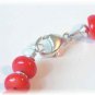 Coral & Sterling Silver Bracelet or Anklet