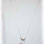 Dangling Hearts and Sterling Silver Necklace