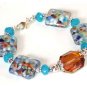 Carnivale Glass Bracelet with Swarovski Crystals