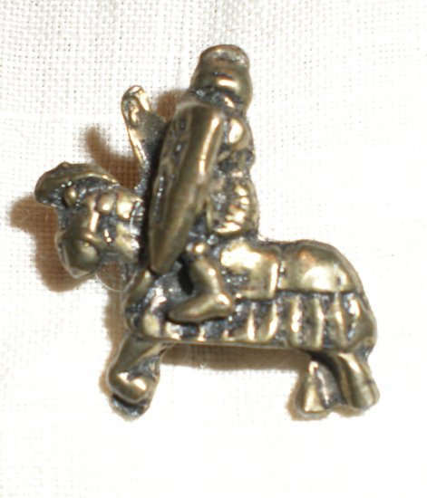 WW II Era Brass-tone Knight Pin