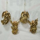 Vintage Gold  Resin Musical Angel Christmas Ornaments