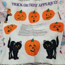 Vintage Cranston "Trick or Treat" Halloween Appliques