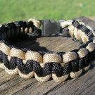 9 Inch Tan & Black Paracord Bracelet