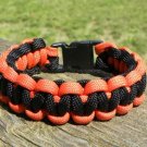 9 Inch Black & Orange (Harley Davidson) Paracord Bracelet