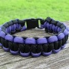 8 Inch Black & Purple Paracord Bracelet