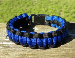 7 Inch Blue & Black (Law Enforcement) Paracord Bracelet