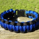 8 Inch Blue & Black (Law Enforcement) Paracord Bracelet