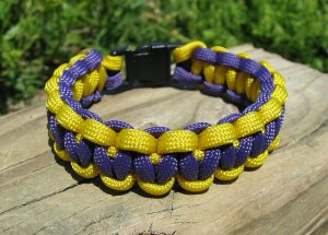 8 Inch LA Lakers Theme Paracord Bracelet