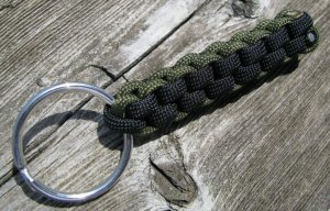 Black & Olive Drab Paracord Key Chain