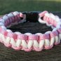 9 Inch Pink & White Paracord Bracelet