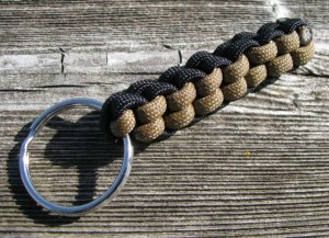 Black & Brown Paracord Key Chain