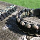 7 Inch Multi Camo/Black Paracord Bracelet & Key Chain