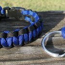 8 Inch Police Paracord Bracelet & Key Chain
