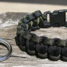 9 Inch Black & OD Paracord Bracelet & Key Chain