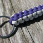 Purple & White Paracord Key Chain