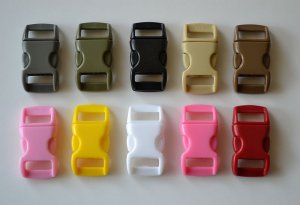 100 3/8" Multi Color Side Release Buckles