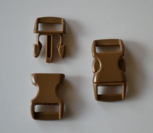 100 3/8" Coyote Brown Side Release Buckles