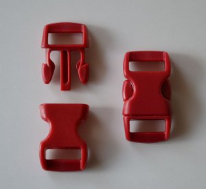 10 3/8" Red Brown Side Release Buckles