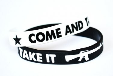 Come And Take It Silicone White Bracelet