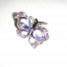 Purple butterfly hair clip