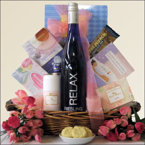 RELAX Riesling: Wine & Spa Gift Basket