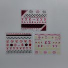 3x Mixed Colour Designer Brand LV Nail Art Stickers Decal Logo Sticker Decals S8
