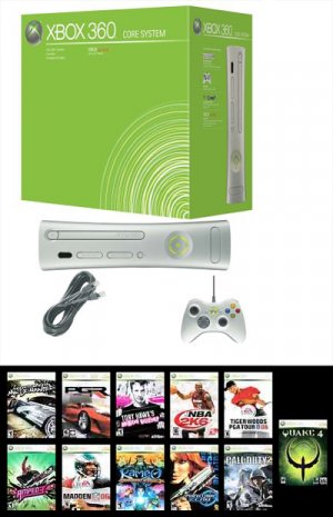 Xbox 360 Core System + 11 GAMES