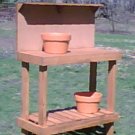Natural Wood - Walnut Stained - Potting Table / Work Bench