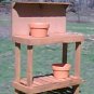 Natural Wood - Walnut Stained - Potting Table / Work Bench