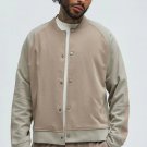 Fashion Nova Mens Light Weight Interlock Bomber Jacket Size XXL- Taupe