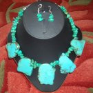 Chunky Turquoise necklace with earrings