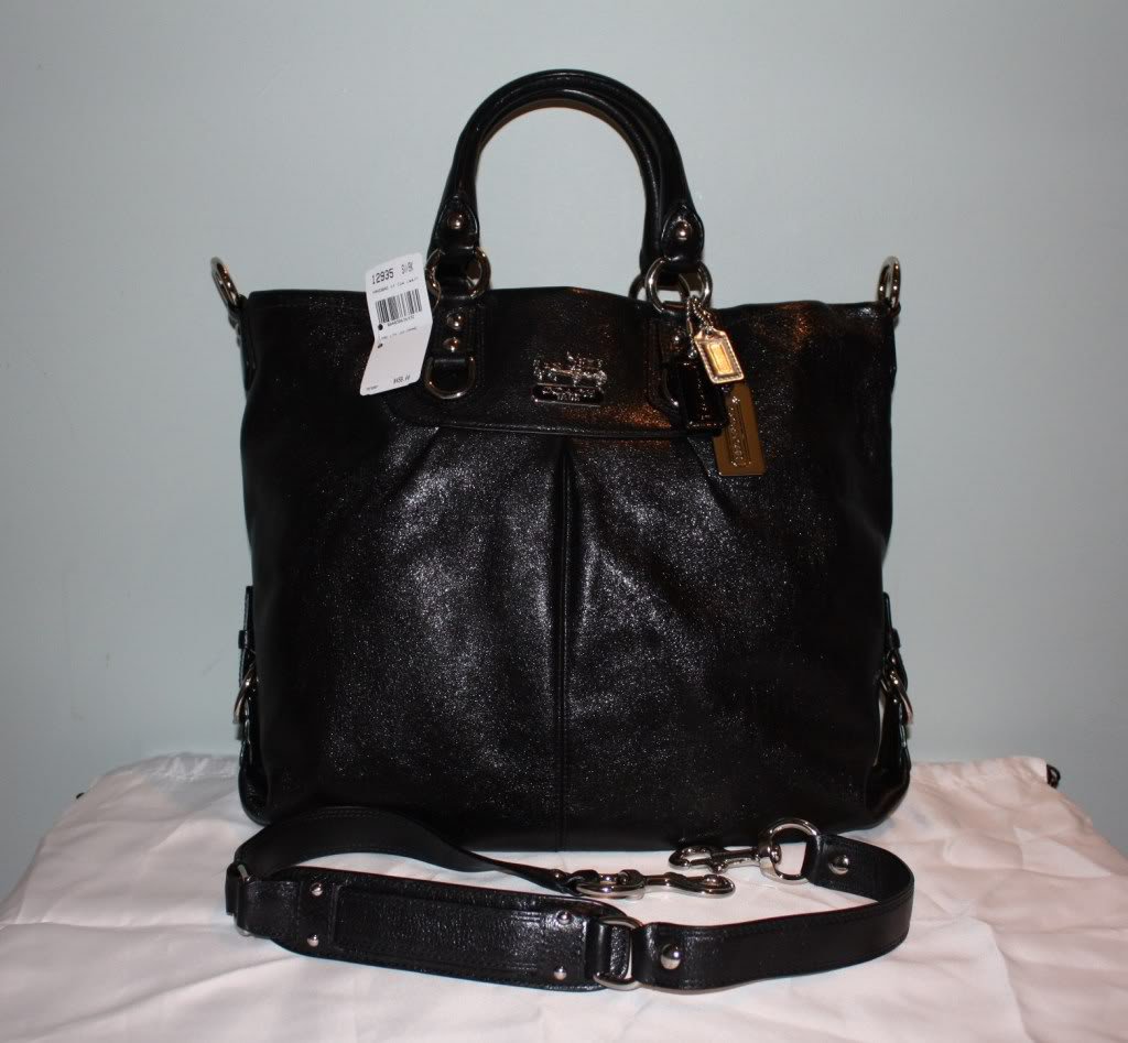 NWT Coach MADISON JULIANNE 12935 Handbag Black Leather Bag