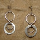 Hammered sterling silver earrings