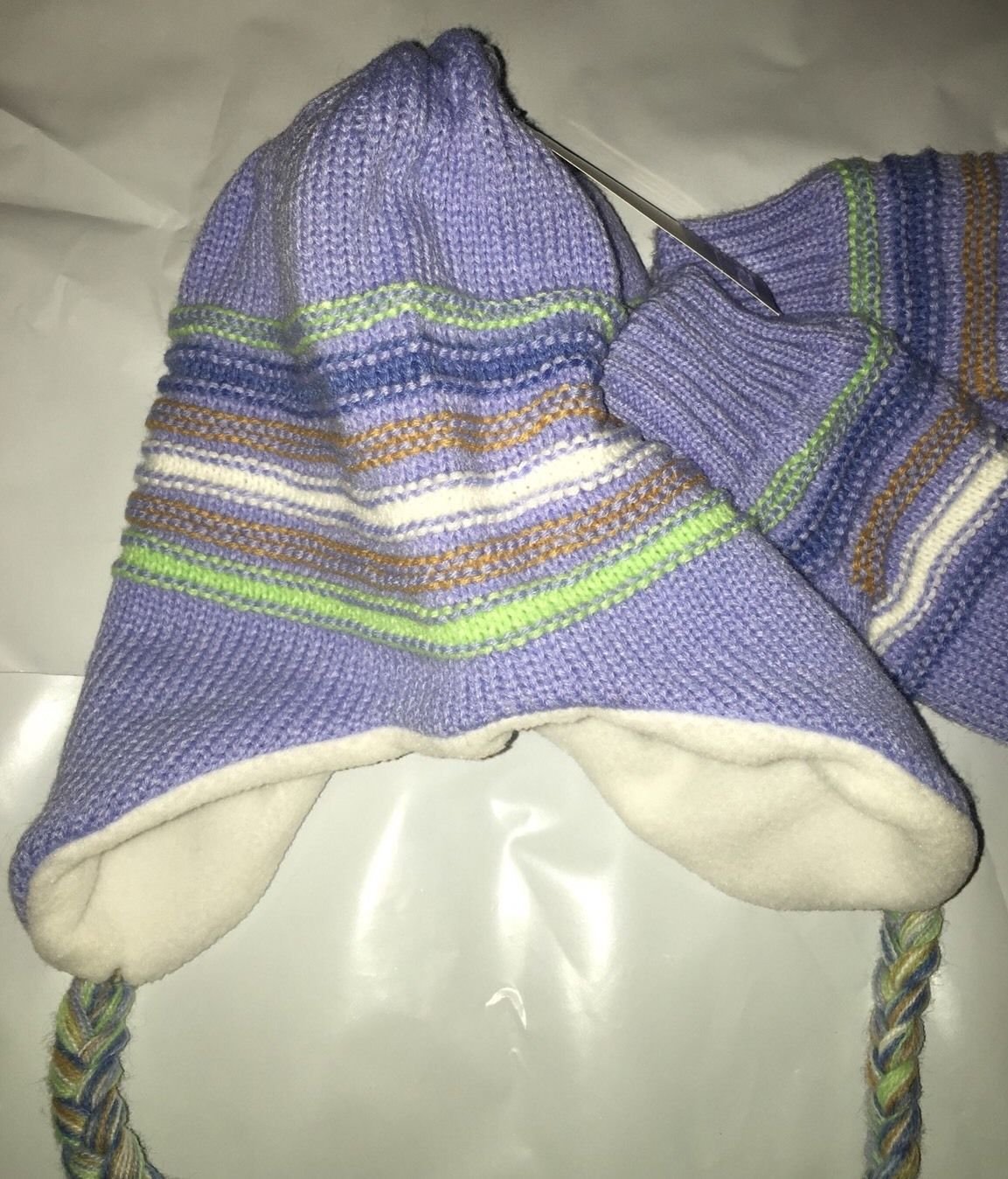 Knit Hat Mittens Set Toddler Girls New