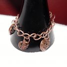 Copper Heart Charm Bracelet
