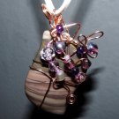 Pendant Necklace with Unique Wire and Bead Design
