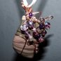 Pendant Necklace with Unique Wire and Bead Design