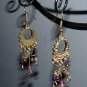 Gold & Purple 5 Dangle Earrings