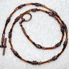 Brown & Copper Bead Necklace