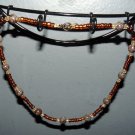 Marble & Glass Bead Brown Necklace