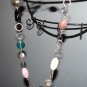 Multi-Colored Chain & Bead Necklace