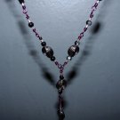 Maroon Rosary Style Necklace