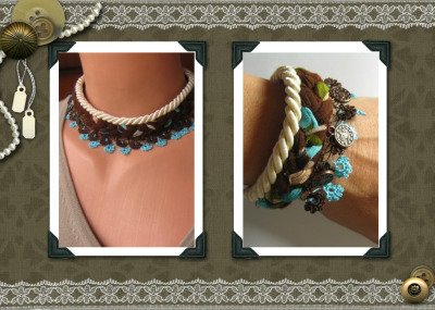 Verbena Garden Necklace and Bracelet Set