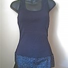 NWOT Black Lace Hem Tank Express Medium