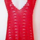 NEW Red Crochet Tunic Vest FREE SHIPPING