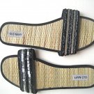 Black Silver Sequin Sandals Old Navy Size 8 FREE SHIPPING