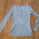 Gray Silver Slim Fit Beaded Tunic Lilu MED free shipping