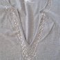 Gray Silver Slim Fit Beaded Tunic Lilu MED free shipping