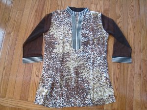 NEW XL Brown Tiger Tunic Top  FREE SHIPPING